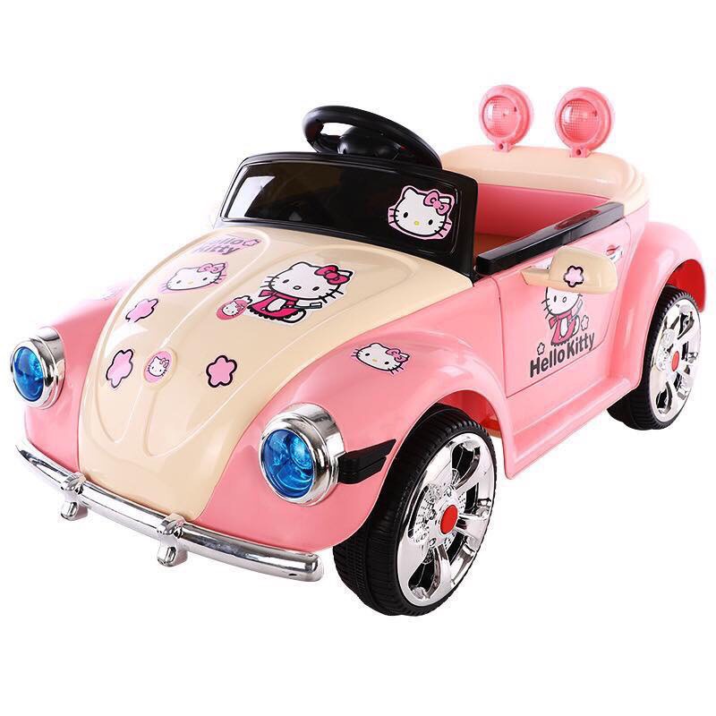 Ô tô xe điện trẻ em BABY-KID mẫu mới HELLO KITTY Màu xanh cho bé trai ...