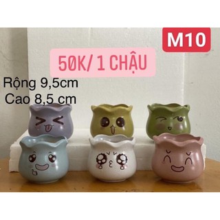 chậu dễ thương mặt cảm xúc