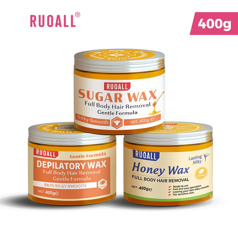 Ảnh RUOALL Wax Lông An Toàn 400g Kèm 10 tờ giấy và 2 que wax 3