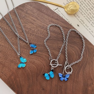 🌺xinyia🌺Vòng Đeo Tay Hình Bướm Xanh Kiểu Hàn Quốc Đơn Giản Xinh Xắn