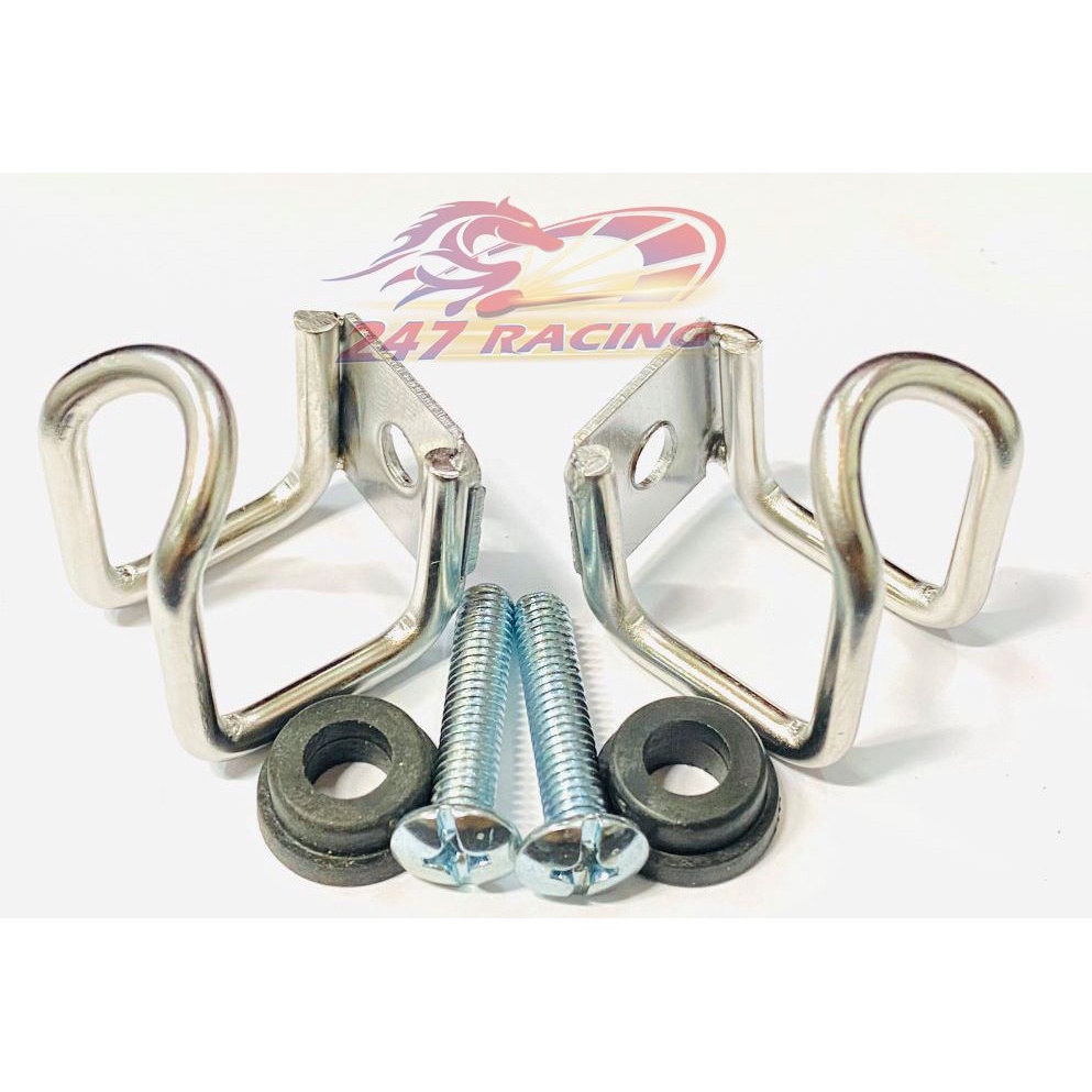 Combo 2 móc treo đồ chữ U Inox TRẮNG gắn xe máy tiện ích siêu rẻ