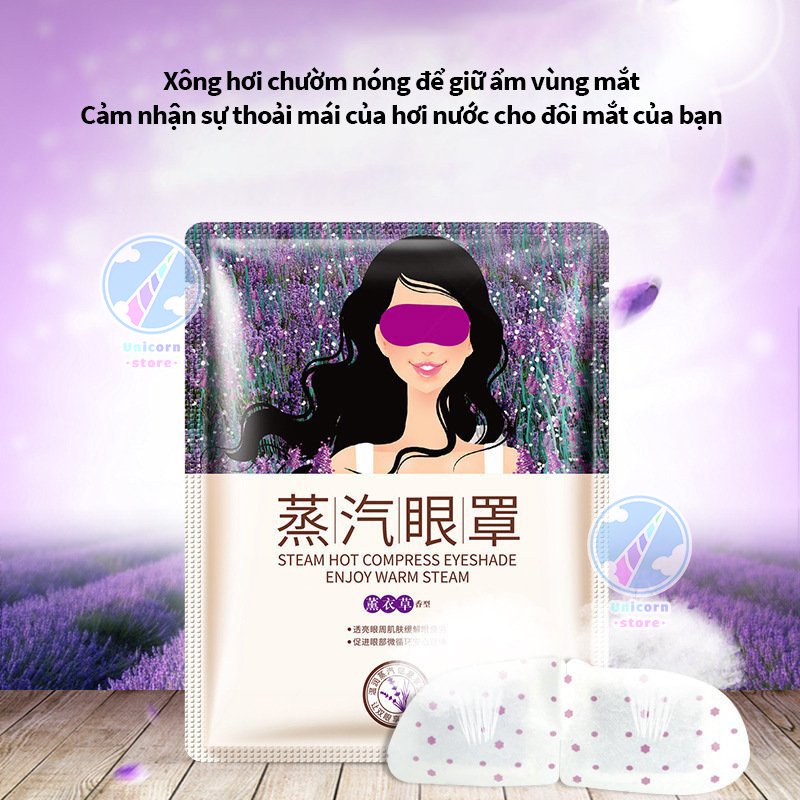 Mặt Nạ Xông Hơi Cho Mắt Bioaqua Hương Hoa Oải Hương Steam Eye Mask Hot Compression