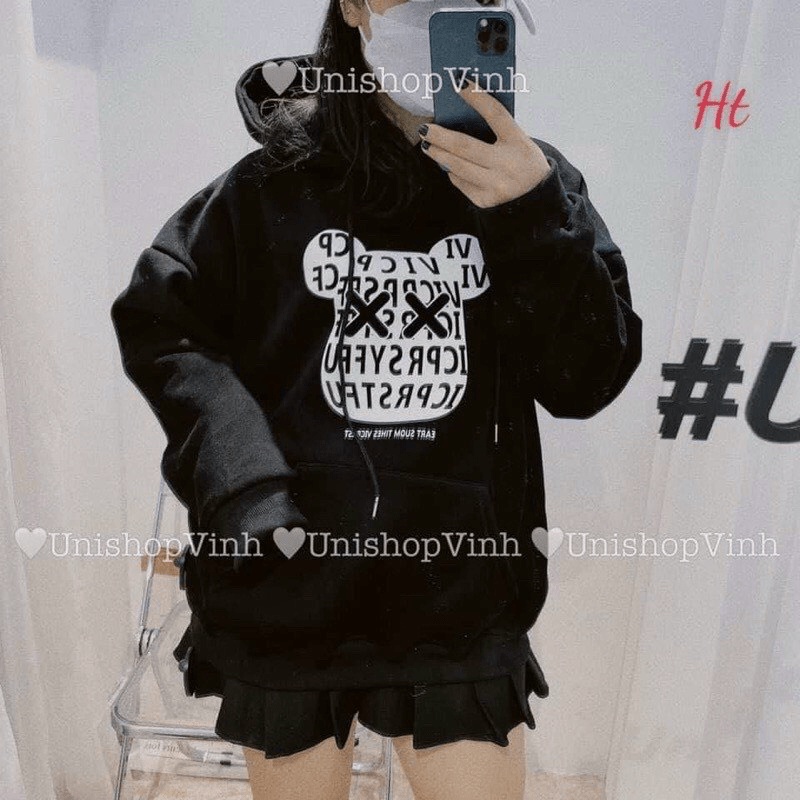Áo hoodies nỉ ngoại form to hình form rộng hàn quốc siêu hottrend HIYU STORE