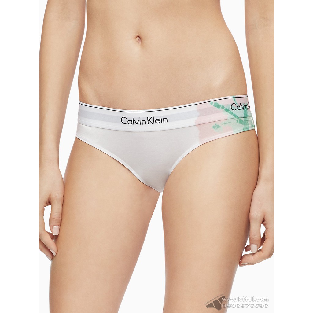 [aut ] Quần Lót Nữ Calvin Klein Qf5999 Modern Cotton Modal Tie Dye Tanga White Shopee Việt Nam