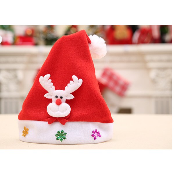 Bờm , Mũ Noel phát sáng chất liệu nỉ mềm, phụ kiện cài tóc cho bé đón Giáng Sinh