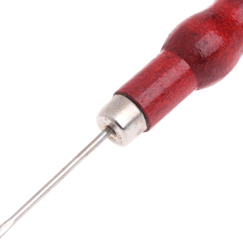 Kikin May Awl Thép Kim Gỗ Đỏ Tay Cầm Xuyên Da Quần Áo Giấy Thủ Công Khâu Đấm DIY Sửa Chữa Giày Ràng Buộc