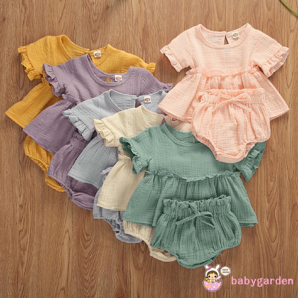 Set Áo Thun & Quần Short Cho Bé Gái