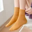 Tất cổ cao nam nữ vớ thời trang Unisex phong cách Hàn Nhật màu trơn cá tính chất cotton dày thích hợp mùa hè ABICA TD030