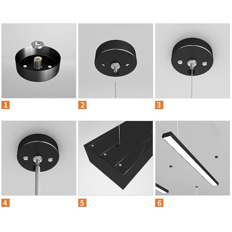 Ảnh Đèn thả máng văn phòng MONSKY DONA nhiều kích thước độc đáo, hiện đại trang - LED chuẩn 2