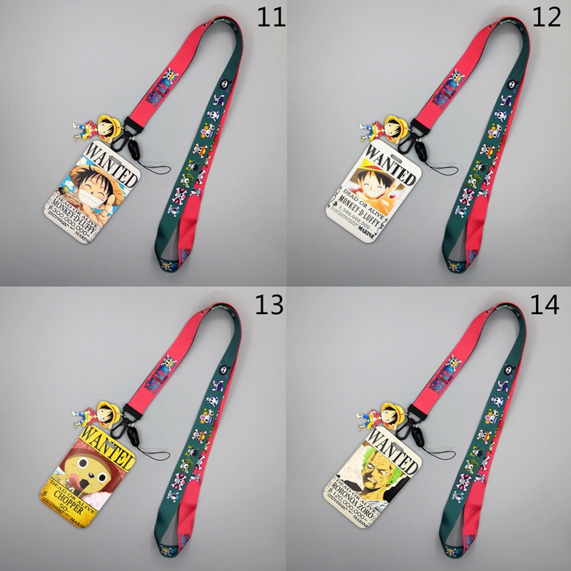 HK1 ONE PIECE Anime Thẻ Ốp Lưng Thẻ Dây Chìa Khóa Cosplay Huy Hiệu ID Thẻ Giá Đỡ Dây Đeo Cổ Móc Khóa KH1