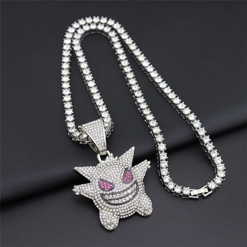 (Tặng nhẫn) Dây chuyền đính đá mặt pokemon, tặng kèm hộp đựng bản 2026