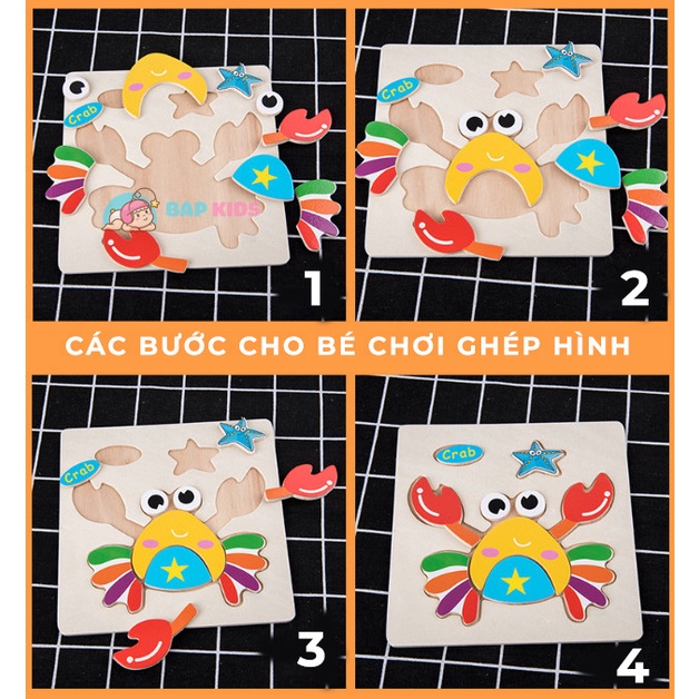 Đồ Chơi Tranh Ghép Xếp Hình Tranh Ghép Gỗ 3D Ghép Hình Nhiều Mẫu Cho Bé Vừa Học Vừa Chơi Giá Rẻ-Đồ Chơi Cho Bé PUKAPI