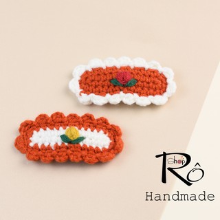 Set 2 kẹp tóc hoa tulip nhiều màu cho nữ và bé gái 6.5cm |Phụ kiện tóc thanh lịch |Shop Rô Handmade