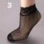 THEGIRL8B Tất Fishnet Mềm Mại Thường Ngày Ruffle Nữ Lưới Thời Trang Mắt Cá Chân Bán Ren Đen