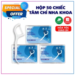 Tăm chỉ nha khoa- hộp 50 chiếc sạch an toàn