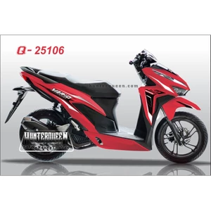 Tem rời Vario 2018. Xe đỏ, mảng đen. Thay đổi màu sắc và chi tiết theo yêu cầu. Sắc nét, bền màu