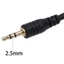 Thiết kế mạ vàng đen BTM 2 5mm Nam đến 2 5mm Dây cáp phụ trợ ô tô nam