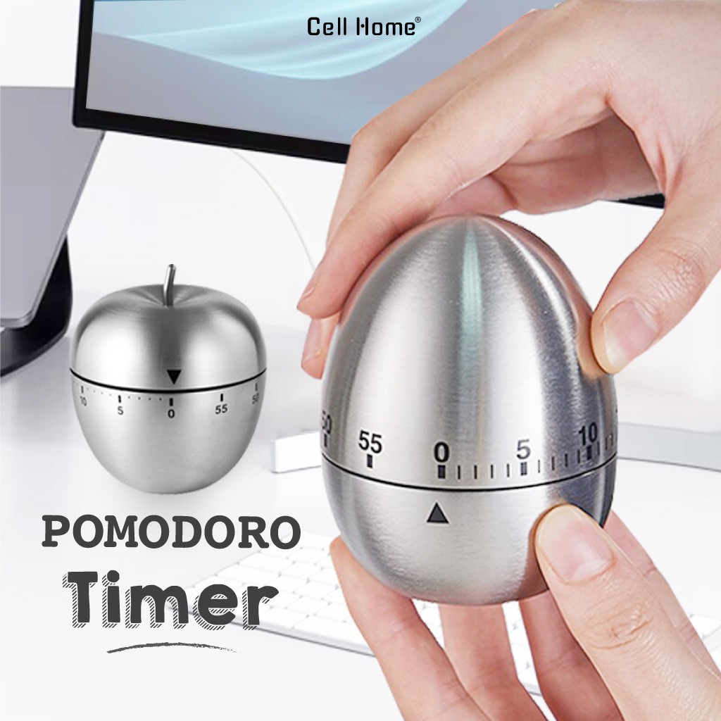 Đồng hồ Pomodoro hẹn giờ thép không gỉ đồng hồ đếm ngược để bàn giúp làm việc