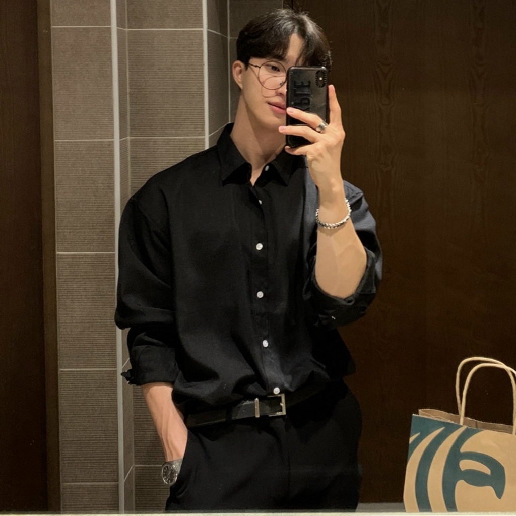 Áo Sơ mi Tay dài Basic - Giá sỉ Unisex