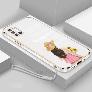 ốp lưng Samsung a31 Ốp Điện Thoại TPU Silicon Viền Mạ Màu Hình Cô Gái Xinh Đẹp Cho Samsung a31