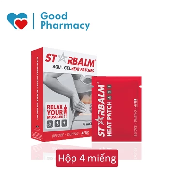 Miếng dán nhiệt Starbalm giúp giảm đau cơ, vai, lưng, bầm tím, bong gân, đau bụng kinh, nhức mỏi, căng cơ, cứng cổ