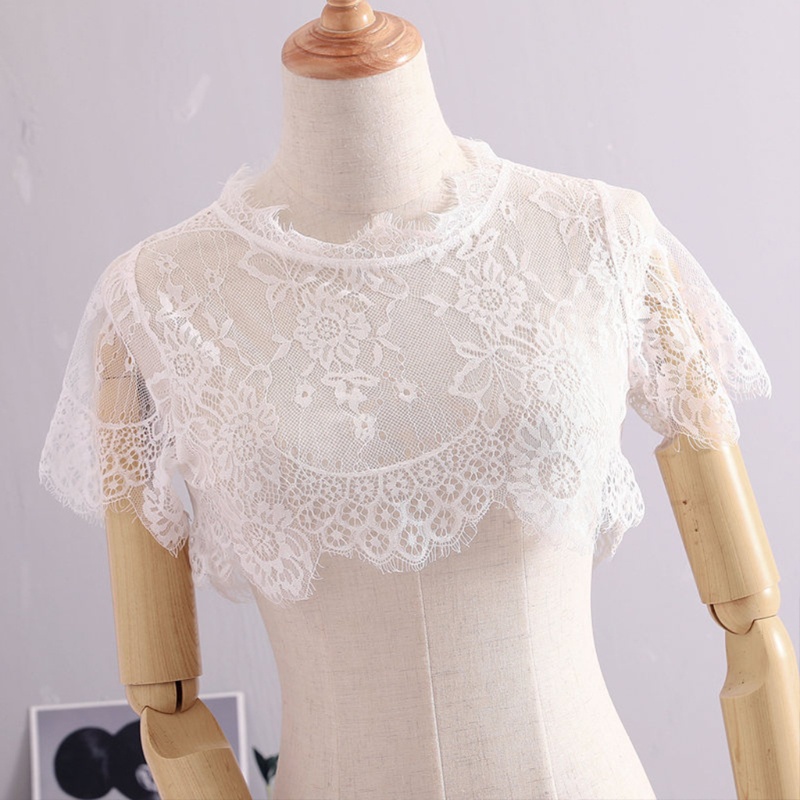 Vỏ Bọc Cổ Áo Sơ Mi Giả Thêu Ren Có Thể Tháo Rời