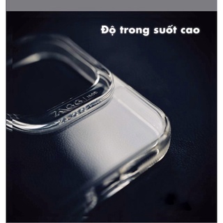 Ốp lưng ZAGG trong suốt viền mềm lưng cứng chống sốc cho iphone 13/13pro/13promax/14/plus/pro/promax/15/16/pro/promax