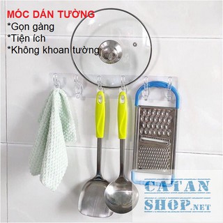 Móc dán tường, thanh treo đồ 6 móc dán tường nhà tắm nhà bếp siêu dính siêu chịu lực GD387-6Deo