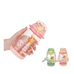 Bình Nước Đi Học Cho Bé Có Ống Hút Dung Tích 450ml ,Bình Hút Nước Uống Nước Cho Bé aladanh-net-vn