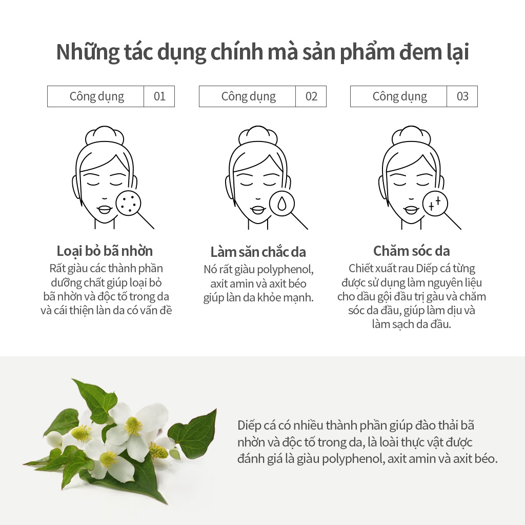 Ảnh Chiết xuất diếp cá 150ml / 300ml | Houttuynia Cordata Extract Toner 2