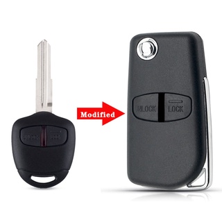 Vỏ Chìa Khóa Điều Khiển Từ Xa 2 Nút Cho Mitsubishi Attrage Mirage G4 Triton Xpander Pajero Xpander Lancer ASX Storm Kuda Outlander L200