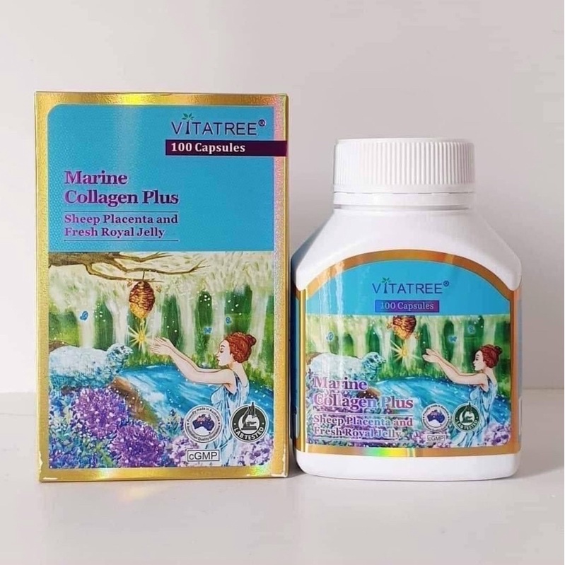 [hàng Úc] Viên Uống Trắng Sáng Da Mờ Thâm Vitatree Marine Collagen Plus 100 Viên Shopee Việt Nam