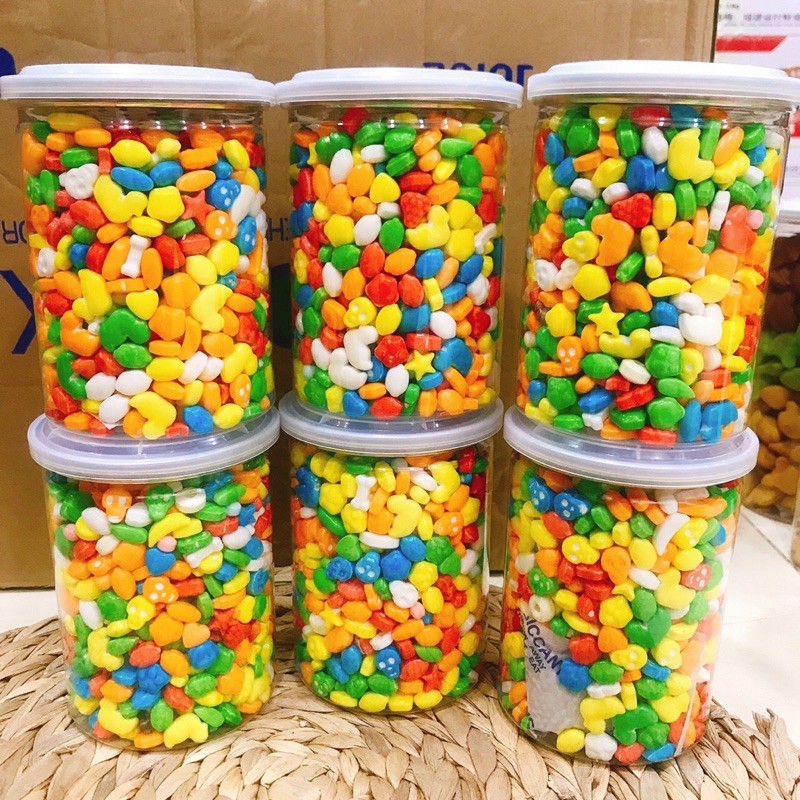Kẹo C Trái Cây Đóng lon pet/Hủ Gấu 500gr