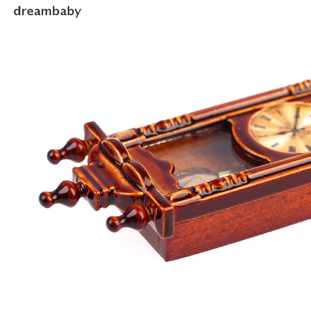 [dreambaby] Đồng hồ treo tường thu nhỏ nhà búp bê 1: 12 Miniaturas Phụ kiện trang trí nội thất