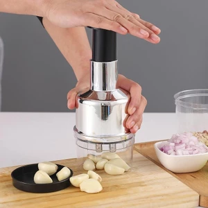 DỤNG CỤ DẬP, XAY HÀNH TỎI, ỚT NHÀ BẾP BẰNG NHỰA, DAO THÉP KHÔNG GỈ - DẬP/ NGHIỀN TỎI ỚT CÁN DÀI THAO TÁC SỬ DỤNG DỄ DÀNG