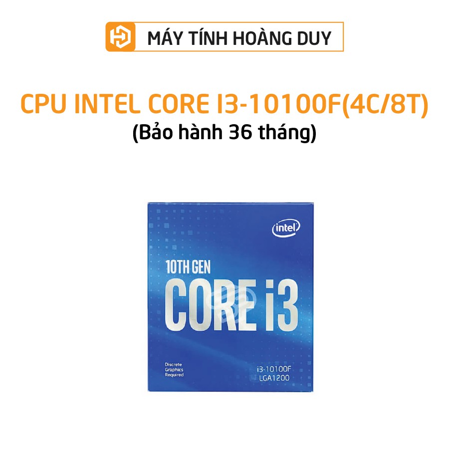 Processeur Intel Core I3-10100F (4 Cœurs, 8 Threads, 3.6 GHz) Socket LGA 1200 - Reconditionné