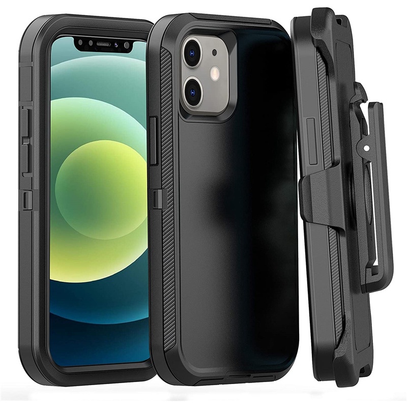 Ốp điện thoại 360 Full Hybrid Armor tương thích cho iPhone 16 15 12 13 17 Pro MAX 14 Plus Vỏ chống sốc Gói thắt lưng Kẹp ngoài trời Vỏ PC Silicon