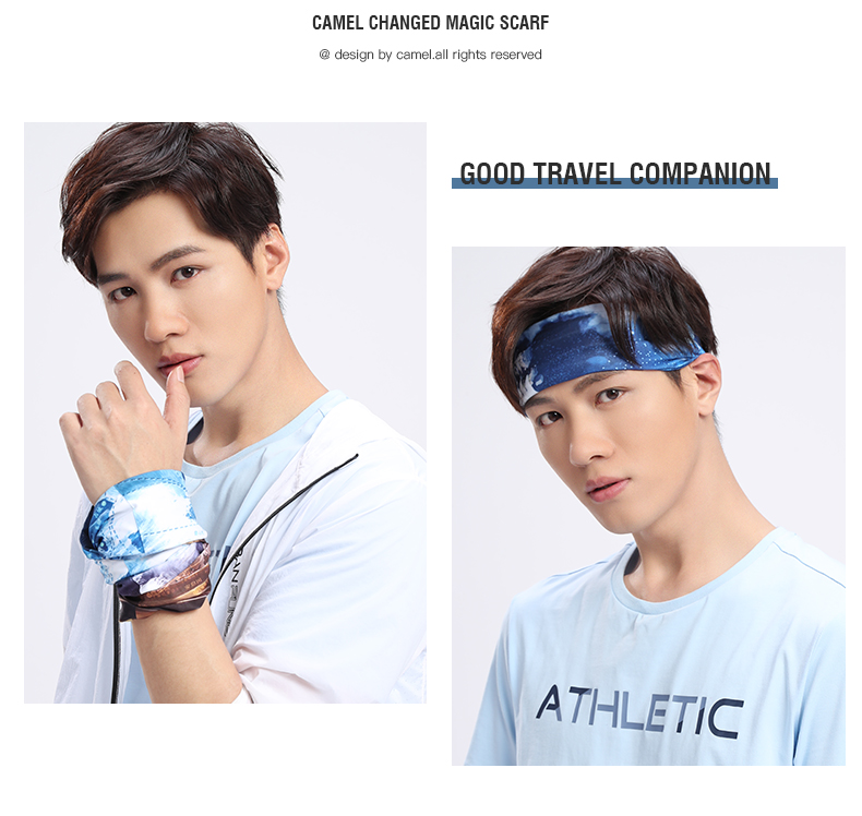 Ảnh Khăn Turban CAMEL CROWN A0S3XA102 / A0S3XA103 Bảo Vệ Chống Tia Cực Tím Cho Nam Nữ 3