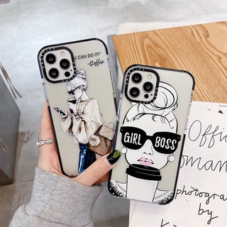 Dành Cho iPhone 17 15 16 Pro Max Ốp Lưng iPhone 12 13 14 Pro Max Họa Tiết Cô Gái Cà Phê Thoáng Mát Cho iPhone 11 7 / 8Plus / X / XR / Xs Max Ốp Lưng TPU Mềm Chống Sốc