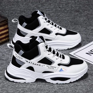 Giày Sneaker Nam Cổ Lỡ WATAHH Dây Viền Hottrend