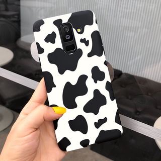 Ốp Điện Thoại Silicon TPU Mềm Hình Bò Sữa Trái Tim Cho Samsung Galaxy A6+ SM-A605G / A6 2018 SM-A600F SamsungA6 A6 Plus (2018)