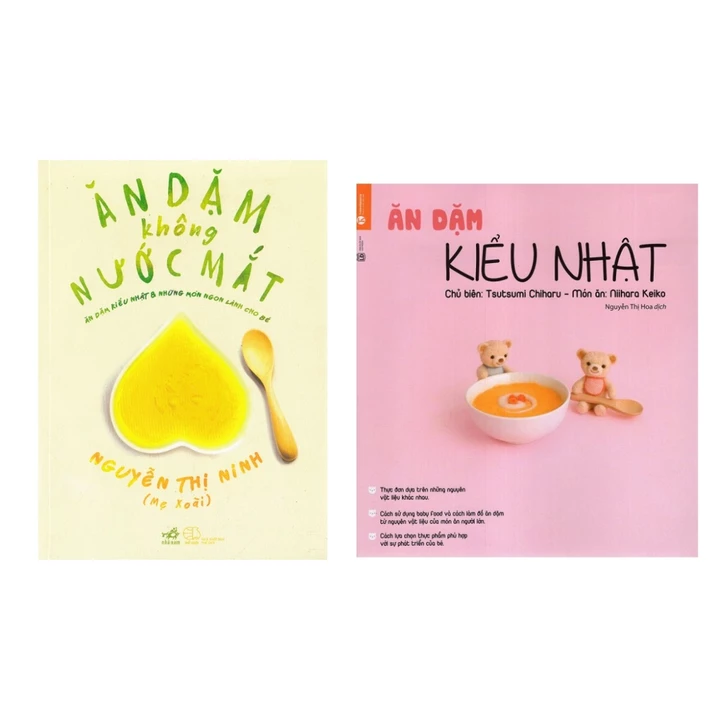 Sách ăn dặm - Combo Ăn dặm kiểu Nhật và ăn dặm không nước mắt - có kèm thực đơn ăn dặm