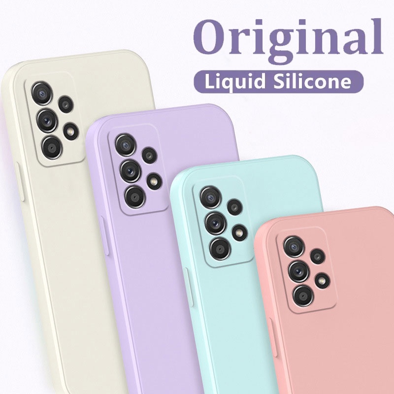 Ốp điện thoại dẻo khung vuông cho Samsung ss Galaxy A07 A06 A17 A16 A15 A56 A55 A05 A05s A14 A04s A04E A04 A13 A23 A33 A53 A73 4G 5G 2023 2025