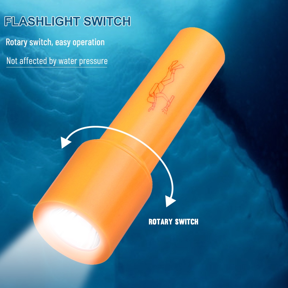 Puteer DV17 - Đèn Pin Lặn LED T6 800 Lumens, IPX8 Chống Thấm Đến 200M, Perfect Cho Câu Cá Và Lặn