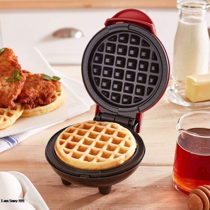 Máy kẹp nướng bánh waffle 350W gia nhiệt kép, chống dính telfon siêu bền