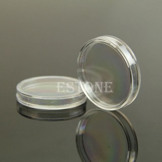 10pcs 35mm Useful Clear Round Cases Coin Storage Capsules Holder Round Plastic