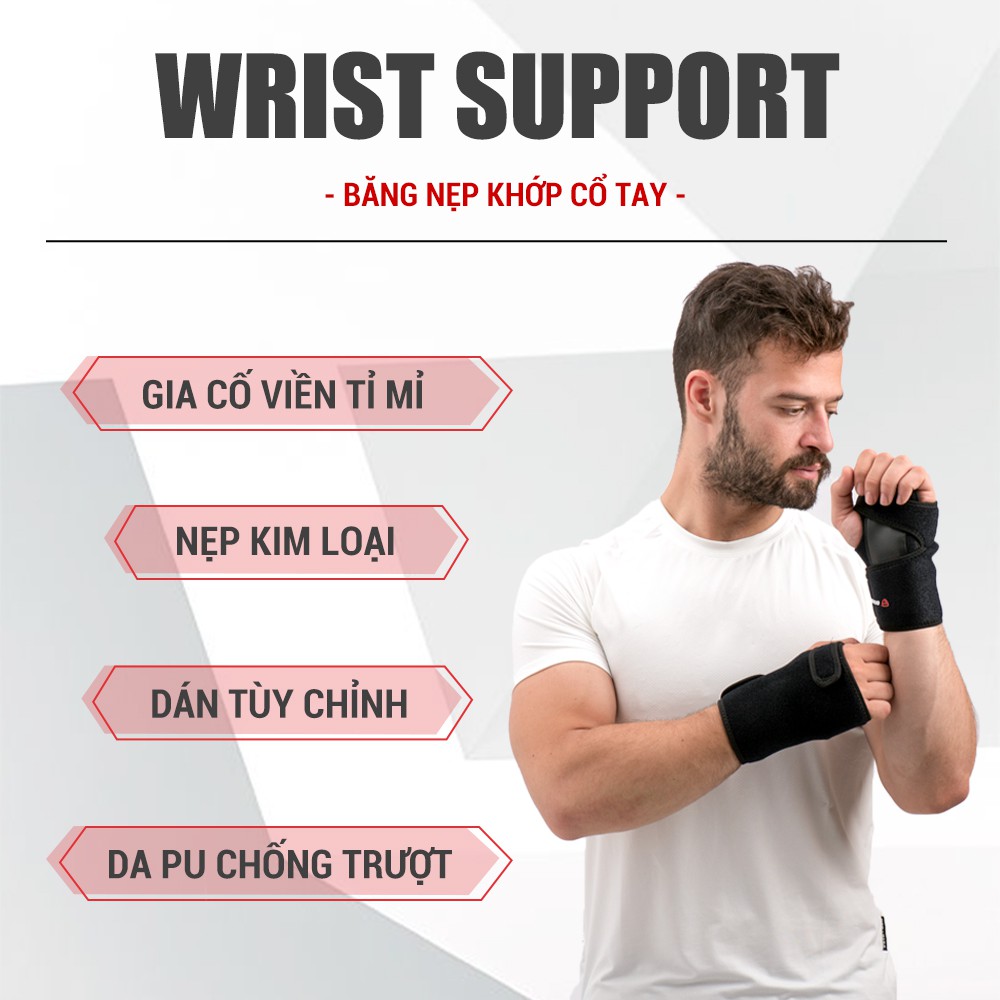 Ảnh Băng nẹp cổ tay, hỗ trợ cố định cổ tay chính hãng GoodFit GF304W 2
