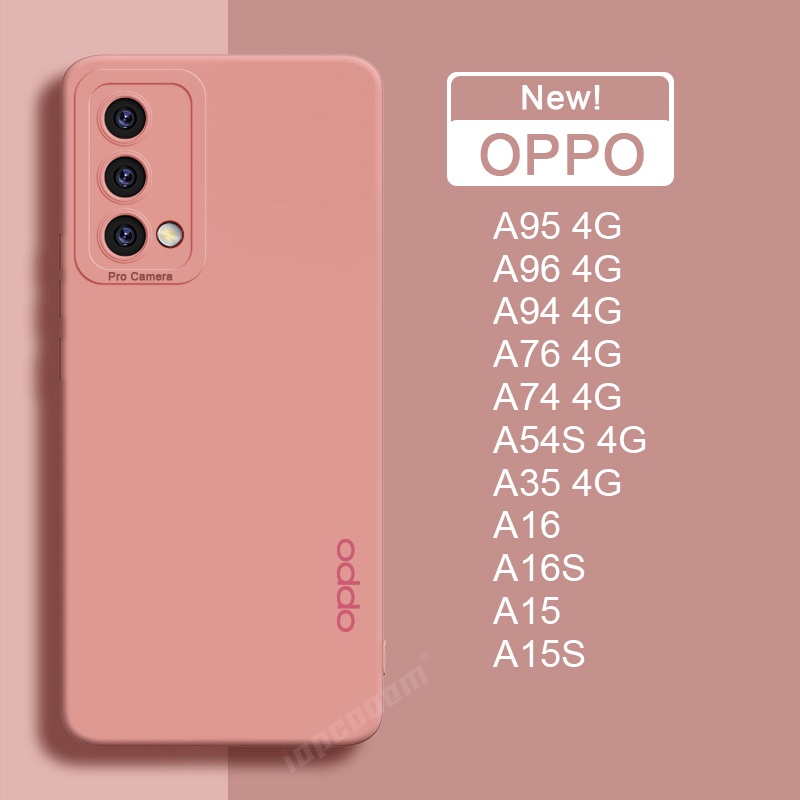 Mới Ốp Điện Thoại Silicon Mềm Mặt Nhám Màu Kẹo Cho oppo a96 a95 a94 a76 a74 a54s a57 a35 a16 a16s a15 a15s f19 pro 4g