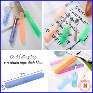 Hộp Đựng Bàn Chải Đơn Đi Du Lịch Nhỏ Gọn Nhiều Màu { H }
