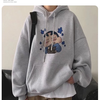 Áo Sweater Nam Nu Cổ Tròn Form Rộng, Áo sweater nỉ unisex Áo len trùm đầu hoạt hình shin-chan nhỏ tươi mới của Nhật Bản